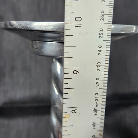 Holland Boone Polished Pewter Swirled Candlestick Set (3) Vintage - Picture 10 of 11